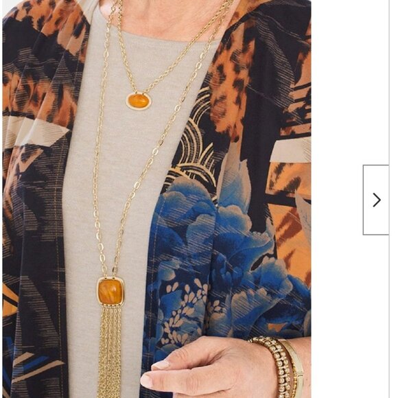 NWT Chicos Daisy Double Convertible Necklace - Picture 2 of 7